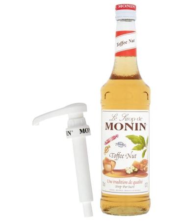 Monin Coffee Syrup in Toffee Nut 70cl Glass Bottle & 70cl Monin Pump Set Toffee Coffee 2 Count (Pack of 1)