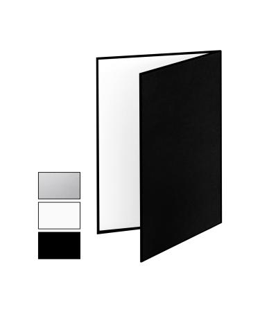 Meking 3 in 1 Photography Reflector Cardboard 17"x12"/42x30cm A3 Folding Light Diffuser Board for Still Life Product and Food Photo Shooting - Black Silver and White 1 Pack 17 x 12 Inch