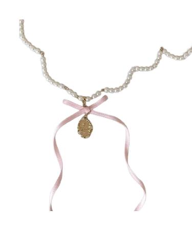 Oralgo's loops pearl necklace grinding trailer collarbone chain French style collarbone chain for women and girls