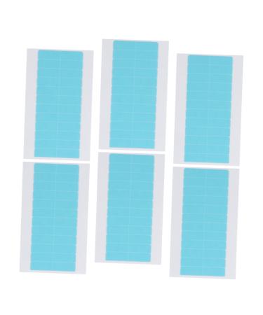 Mikinona 6 Sheets Double Sided Adhesive Hair Extension Adhesive Strips for Hair Extension Double Sided Wig Tape Hair Extension Holder Hair Extension Extension Tape 2.5x1.5cm Assorted Color