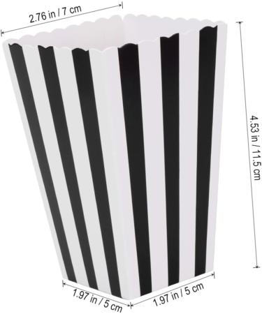 HOMSFOU 48pcs Popcorn Carton Party Bag Gift Bag Party Candy Cartons Candy Bar Bag Candy Buffet Bags Candy Bag European and American 1 count (Pack of 1) Black - Buy Online on SooperMarket.com