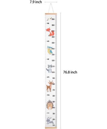 Xinzistar Canvas Nursery Height Chart for Kids | Wall Hanging Growth Ruler for Boys and Girls | Children's Bedroom Decoration (Animals) - Buy Online on SooperMarket.com
