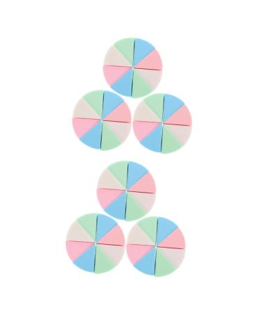 Balacoo 6 Sets Triangular Sponge Puff Face Tools Makeup Sponges for Blending Women Makeup Tool Finger Puff Esponjas Para Maquillaje Makeup Triangle Puff Emulsion Flutter Cosmetic Girl