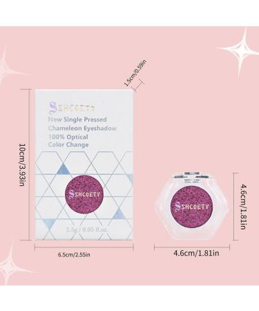 Holographic Glitter Eyeshadows Highly Colored Eye Shadow Multichrome Eyeshadows Makeup Cosmetics Eye Shadow Plate Multi-Dimensional Eye Makeup Eyeshadow for Women Girls 1pcs # 02 - Buy Online on SooperMarket.com