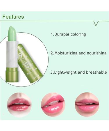 Long Lasting Lip Gloss Aloe Vera Moisturizing Color Changing Lip Balm Gloss Lipstick Beauty Tool - Buy Online on SooperMarket.com