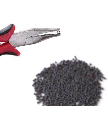 Vlasy Dark Brown Nano Rings Beads for Hair Extensions - 800pcs Silicone Lined Micro Nano Beads - Buy Online on SooperMarket.com