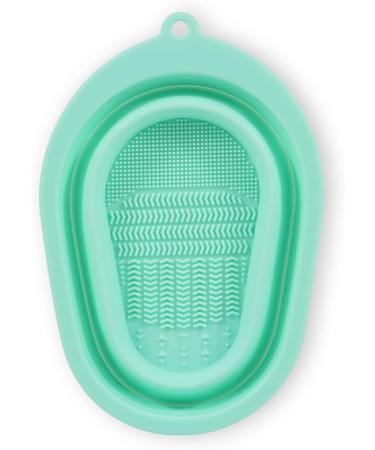 Dajidafu Makeup Brush Cleaning Mat Reusable Folding Cosmetic Tools Washing Pad Portable Eyeliner Applicators Scrubber Household Green - Buy Online on SooperMarket.com