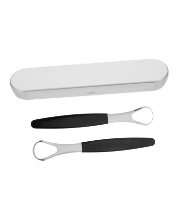 Beavorty 1 Set Scraper Metal Spatula Toothbrush Mouth Scraper Tounge. Cleaning Brush Cleaning Scraper Stainless Steel Cleaning Supplies Portable