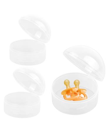 Jinlaili 3PCs pacifier box transparent dustproof pacifier box pacifier holder BPA -free pacifier box portable travel storage box for daily storage of 2 nullnings - baby -friendly
