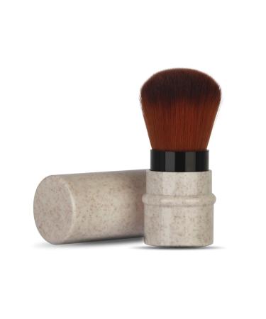 Brush Makeup Brushes Liquid Brush Short Marbling Makeup Brush Stretchable Handle Blusher Powder Brush (Apricot)