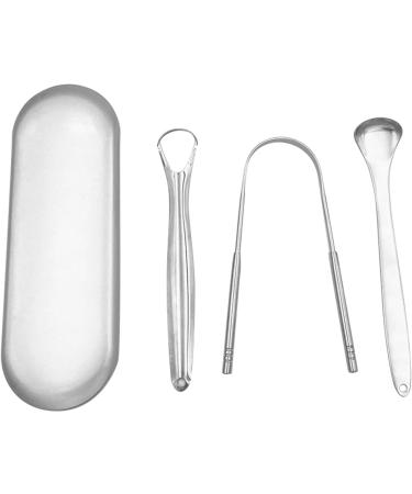 Stainless Steel Tongue Scraper Set - Safe & Easy Tongue Cleaner for Bad Breath Relief | International Shipping - Buy Online on SooperMarket.com