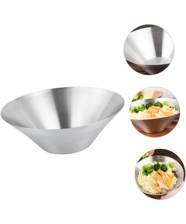 Zerodeko 3 Pcs Stainless Steel Hat Bowl Stainless Steel Ramen Bowl Large Metal Mixing Bowl Japanese Bowl Japanese Ramen Bowl Salad Mixing Bowl Party Bowl Food Single Layer Hat Bowl Silverx3pcs 22.5X8.3X7.5CMx3pcs - Buy Online on SooperMarket.com