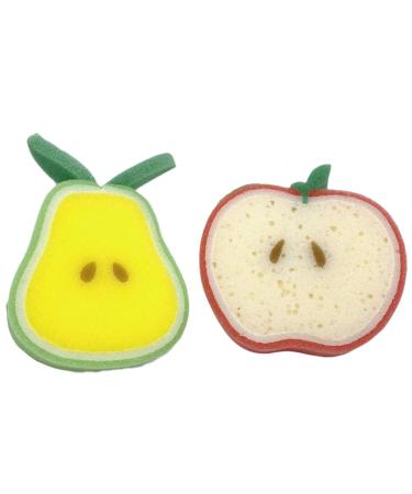 2pcs Sponge Bath Loofahs Shower Ball Shower Loofah Nutragina Healthy Skin Fruit Child Red Bath Wipe