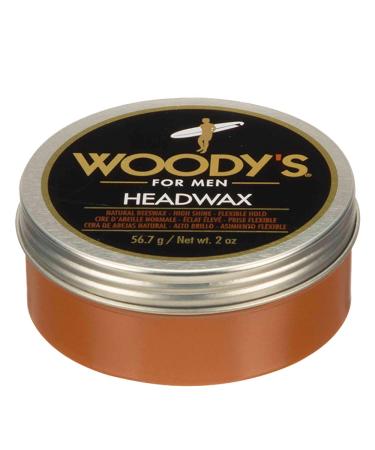 Woody's Headwax Styling Pomade for Men Flexible Hold High Shine with Natural Beeswax Non-stiff Non-Sticky Moldable For all Hair Types Travel-size 2 oz./ 1-pack
