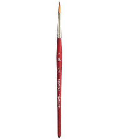 Princeton Velvetouch  Series 3950  Paint Brush for Acrylic  Oil and Watercolor  Round  5