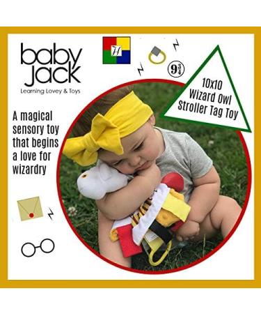 Baby Jack & Co Wizard Lovey Owl Tag Toy for Babies - House Colors - Soft & Safe - Ideal Baby Toy & Muggle Gift - Buy Online on SooperMarket.com