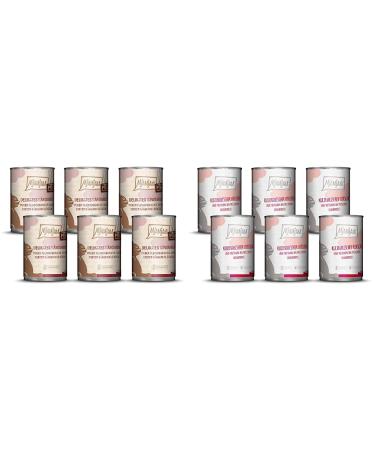 Mjamjam - Premium wet food for cats - Pure meat enjoyment - delicate kangaroo & - premium wet food for cats - culinary deer and turkey on fresh cranberries Hirsch + turkey bundle with mixing package 3 400 g (6 Pack)