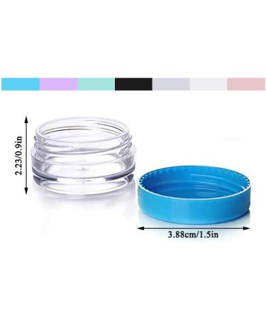 Pudsern 105-Piece 10g Cosmetic Sample Container Set - Empty Round Plastic Jars for Creams Nail Polish Lip Balm & Makeup Storage - 7 Color Options - Buy Online on SooperMarket.com