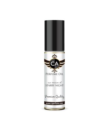CA Perfume Impression of Starry Night For Women & Men Replica Fragrance Body Oil Dupes Alcohol-Free Essential Aromatherapy Sample Travel Size Concentrated Long Lasting Attar Roll-On 0.3 Fl Oz/10ml
