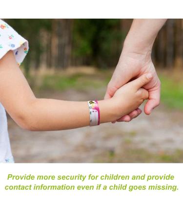 Emergency Bracelets for Children - 8PC Safety & ID Bracelet Set for Toddlers & Young Girls | SOS Name Bracelets - Buy Online on SooperMarket.com