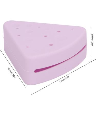 TYTOGE Portable Triangle Powder Puff Storage Box Double Sided Vent Breathable Silicone Makeup Sponge Holder for Home and Travel (Light Purple) - Buy Online on SooperMarket.com