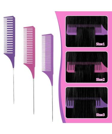 Professional 3-Sized Highlight Comb Set for Hairdresser - Vellen Strand Ridge Hairdresser Tools - Buy Online on SooperMarket.com