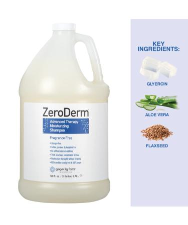 Ginger Lily Farms Botanicals ZeroDerm Advanced Therapy Moisturizing Shampoo - 1 Gallon (128 Fl. Oz.), Vegan, Cruelty-Free, Fragrance-Free - Buy Online on SooperMarket.com