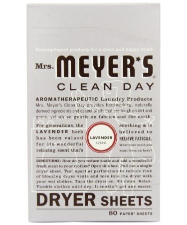 Mrs Meyer's Clean Day Dryer Sheets 80 Count