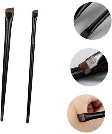 Baluue 12 Sets Eyeliner Brush Makeup Brush Multipurpose Eyebrow Brush Eyebrow Brush Spoolie Wood Black - Buy Online on SooperMarket.com