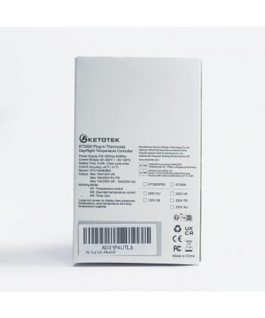 Ketotek Digital Thermostat Socket Timer - 230V Temperature Controller for Greenhouse & Terrarium | KT3200 - Buy Online on SooperMarket.com