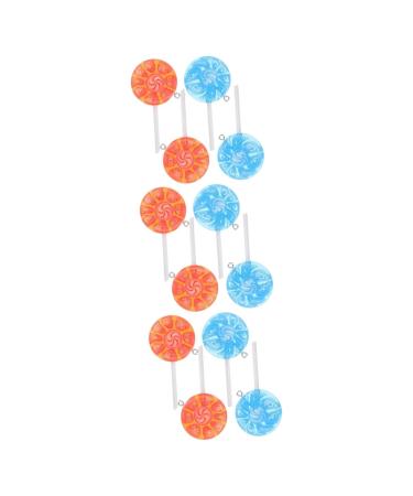 12 Pcs Lollipop Keychain Key Fob Lollipops DIY Lollipop Pendant DIY Pendants Key Chain Fake Fruit 6X3CMx3pcs Assorted Colorx3pcs