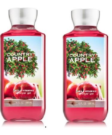 Bath and Body Works (2) Country Apple Shower Gels-10 oz. Bottles