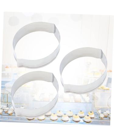 IMIKEYA Cake Mold 3 Pcs Baking Mold Stainless Steel Fondant Mold medium Silver - Buy Online on SooperMarket.com