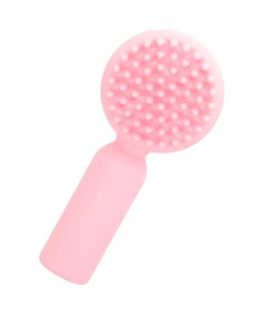 FOYTOKI Silicone Face Brush Silicone Facial Brush Face Scrubber Exfoliator Brush Exfoliate for Face Scrubber Facial Exfoliator Brush Face Silicone Scrubber Silicone Scrubber for Face 11x5cm Pink