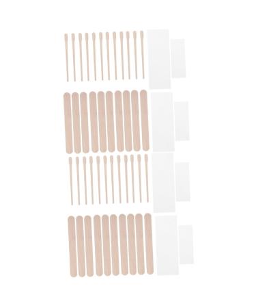 Beavorty 800pcs Disposable Beauty Bar Spatula Flat Head Beauty Bar Stencil Tool Wood Wax Natural Birch