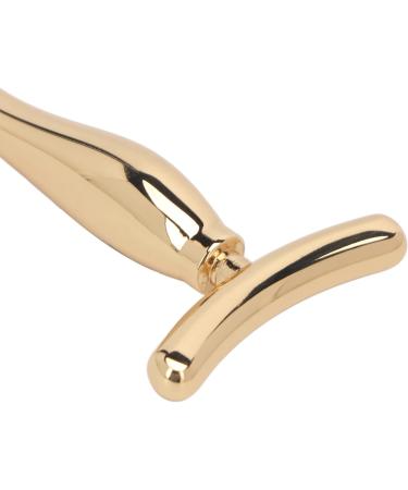 Eye Cream Massage Stick - T-Shaped Zinc Alloy Applicator for Puffiness Reduction - Gold Facial Massager - Buy Online on SooperMarket.com