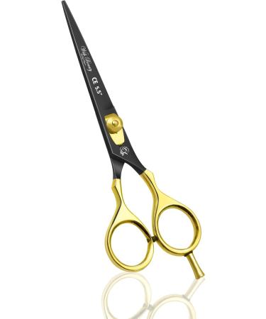 Glamified Glam Hair Cutting Scissors -Sharp Razor Edge Blade Hair Shears Series - 5.5" with Fine Adjustment Stainless Steel Hair Scissors Professional for Men Women & Babies (Black+Gold) - Buy Online on SooperMarket.com