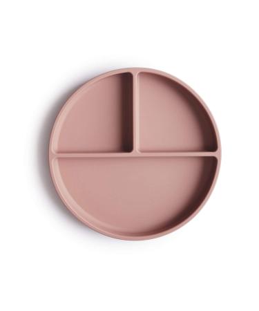 Mushie Silicone Suction Plate | Non-Slip Silicone Suction Plate Baby | Divided Plate for Babies & Toddlers | Material: Food Grade Silicone | Dishwasher & Microwave Safe (Blush)