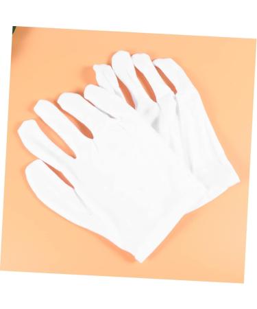 minkissy 2 Pairs White Cotton Gloves Cotton Work Gloves Hand Moisturizer Glove Party Etiquette Gloves Working Glove Moisturizing Gloves Warm Mittens Gel Gloves Warm Gloves Non-Slip Miss Spa - Buy Online on SooperMarket.com