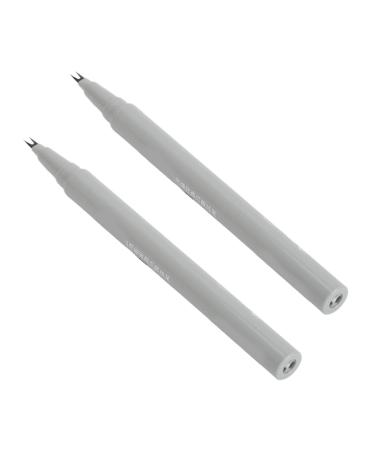 2Pcs Lower Eyelash Pencil Black Super Slim Double Tip Fine Lines Quickly Drying Lash Pen