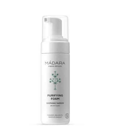 M DARA Organic Skincare | Purifying Foam 150 ml Moisturising formula with Northern Yarrow extract Gentle foaming cleanser Removes makeup and impurities COSMOS Organic certified.