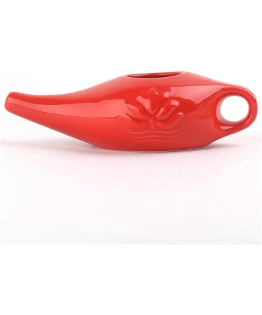 250ml Ceramic Pot Nose Cleaning Pot for Removes Nose Washing Orange 19x9x6cm - Buy Online on SooperMarket.com
