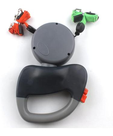 3 Meter Retractable Dog Leash for 2 Dogs - Double Dog Leash Reflective Tear-Resistant Gray - Ideal for International Shipping - Buy Online on SooperMarket.com