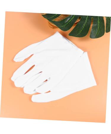 minkissy 2 Pairs White Cotton Gloves Cotton Work Gloves Hand Moisturizer Glove Party Etiquette Gloves Working Glove Moisturizing Gloves Warm Mittens Gel Gloves Warm Gloves Non-Slip Miss Spa - Buy Online on SooperMarket.com