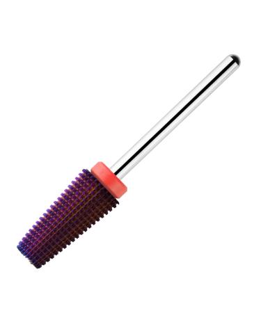 BNG 5 in 1 Carbide Nail Drill Bit Fast Remove Acrylic & Hard Gel Professional 3/32" Electric Nail Drill Tungsten Steel Bits Manicure Pedicure Professional Salon Tool(Fine Purple) DSA5-Fine&Purple