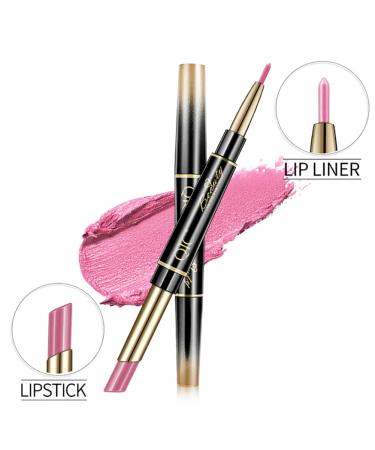 Petansy 5Pcs Double Head Matte Lipstick Set - Long Lasting & Waterproof Lip Liner and Lipstick Duo - Buy Online on SooperMarket.com