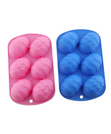 OUNONA 2pcs Jelly Filled Candy Easter Party Cake Easter Dessert Mould Easter Candle Jelly Soap Easter Party Favors Shot Mold Silicone Molds Silicone Fondant Mold Biscuit Egg 2pcs Blue
