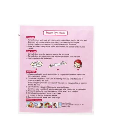 KONGDY 16-Pack Steam Eye Masks for Dry Eyes - Relief for Fatigue & Puffy Eyes - Disposable Moist Heating Compress Pads - Rose - Buy Online on SooperMarket.com