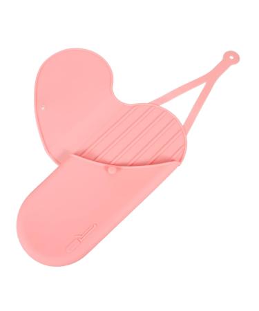 Mikinona Curling Iron Storage Bag Hair Iron Silicone Bag Portable Curling Iron Bag Hair Dryer Bag Hair Straightener Holder Hair Curling Iron Pouch Curling Iron Case Hanging Storage Pouch 29.50X13.50X2.00CM Pink