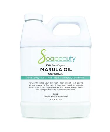 MARULA OIL Cold Pressed Unrefined | 100% Natural Available in Bulk | Carrier for Essential Oils  Face  Skin  Hair Moisturizer  Soap Making | Sizes 2OZ to 7 LBS | (32 OZ) 32 Fl Oz (Pack of 1)